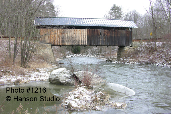 Charlotte/Hinesburg, VT - Sequin Bridge AKA Upper Falls Bridge - Winter